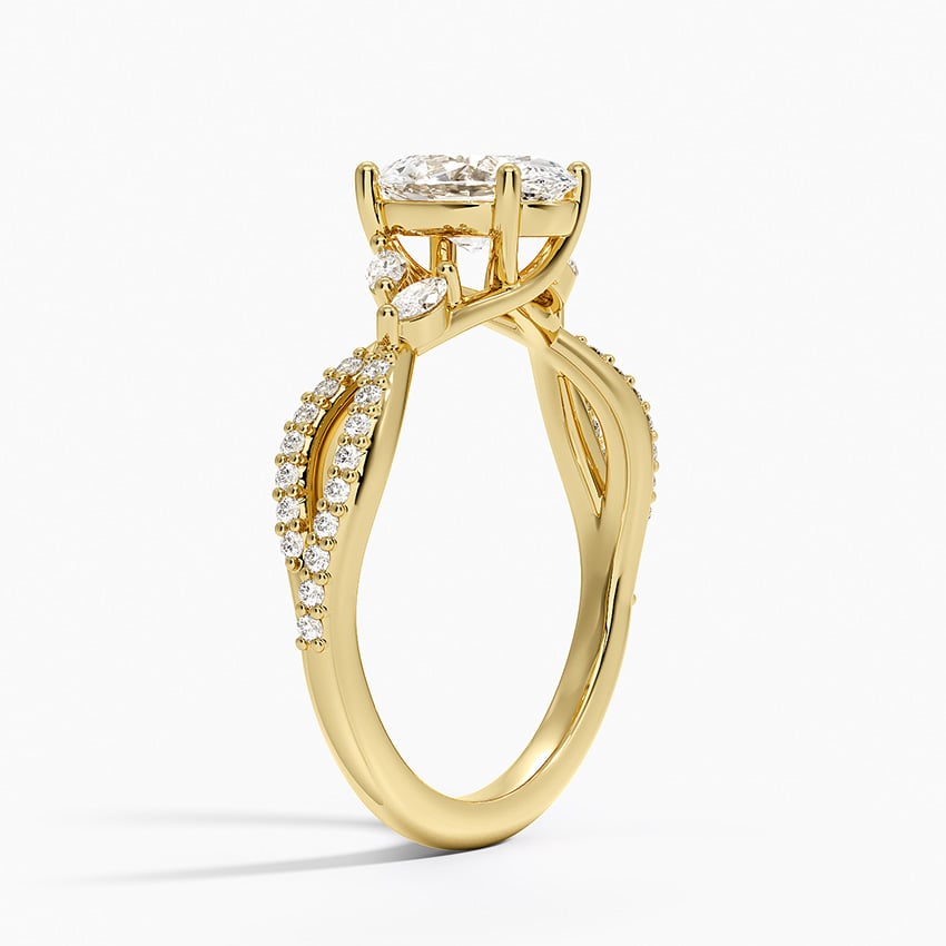 Luxe Willow Diamond Ring (1/4 ct. tw.) Yellow Gold 18k Oval Engagement Ring
