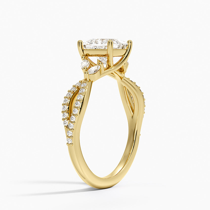 Luxe Willow Diamond Ring (1/4 ct. tw.) Yellow Gold 18k Princess Engagement Ring