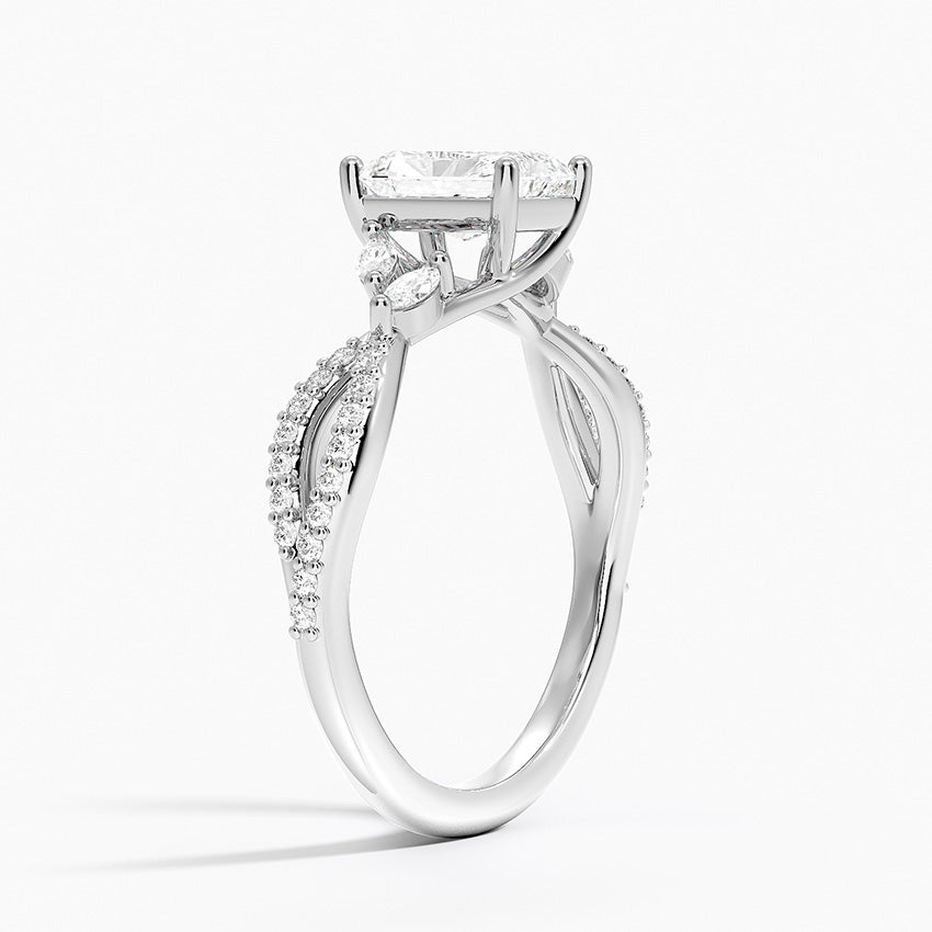 Luxe Willow Diamond Ring (1/4 ct. tw.) Platinum Radiant Engagement Ring