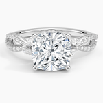 Luxe Willow Diamond Ring (1/4 ct. tw.) Platinum Cushion Engagement Ring