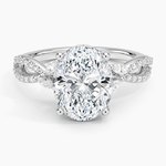 Luxe Willow Diamond Ring (1/4 ct. tw.) Platinum Oval Engagement Ring