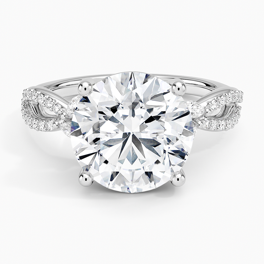 Luxe Willow Diamond Ring (1/4 ct. tw.) Platinum Round Engagement Ring