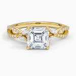 Luxe Willow Diamond Ring (1/4 ct. tw.) Yellow Gold 18k Asscher Engagement Ring