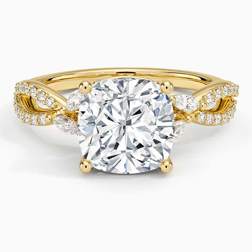 Luxe Willow Diamond Ring (1/4 ct. tw.) Yellow Gold 18k Cushion Engagement Ring