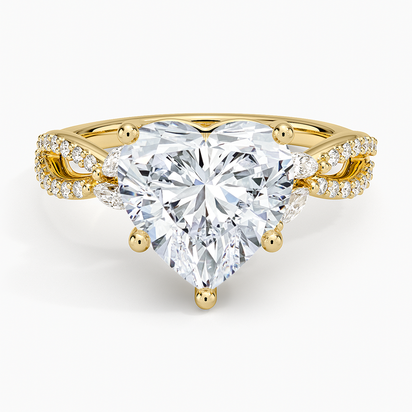 Luxe Willow Diamond Ring (1/4 ct. tw.) Yellow Gold 18k Heart Engagement Ring