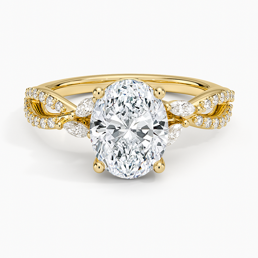 Luxe Willow Diamond Ring (1/4 ct. tw.) Yellow Gold 18k Oval Engagement Ring