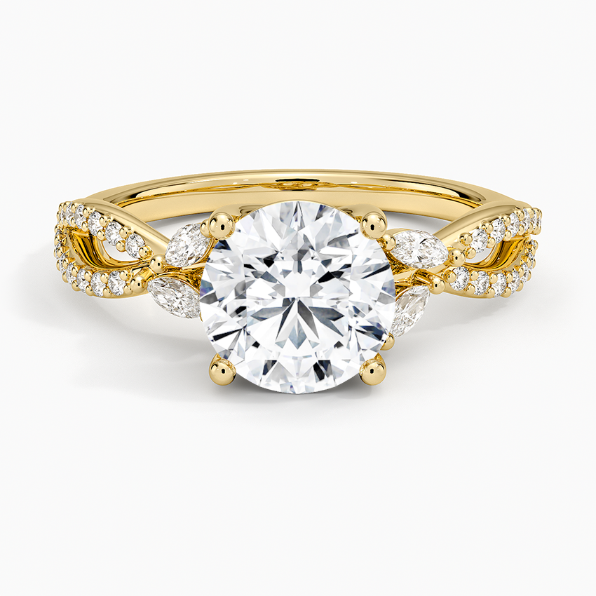Luxe Willow Diamond Ring (1/4 ct. tw.) Yellow Gold 18k Round Engagement Ring