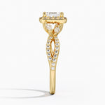 Luxe Willow Halo Diamond Ring (2/5 ct. tw.) Yellow Gold 18k Asscher Engagement Ring