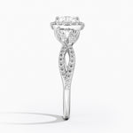 Luxe Willow Halo Diamond Ring (2/5 ct. tw.) Platinum Cushion Engagement Ring