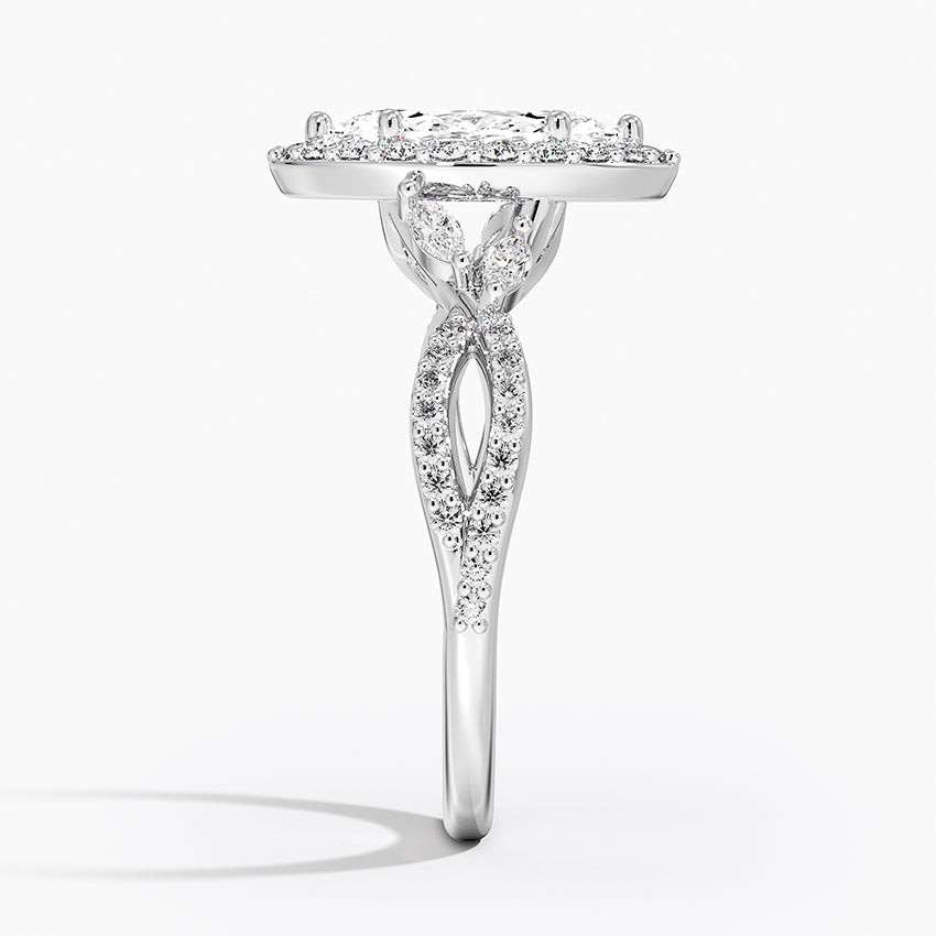 Luxe Willow Halo Diamond Ring (2/5 ct. tw.) Platinum Marquise Engagement Ring
