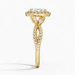 Luxe Willow Halo Diamond Ring (2/5 ct. tw.) Yellow Gold 18k Oval Engagement Ring