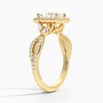 Luxe Willow Halo Diamond Ring (2/5 ct. tw.) Yellow Gold 18k Radiant Engagement Ring