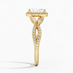Luxe Willow Halo Diamond Ring (2/5 ct. tw.) Yellow Gold 18k Radiant Engagement Ring