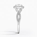 Luxe Willow Halo Diamond Ring (2/5 ct. tw.) Platinum Round Engagement Ring