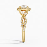 Luxe Willow Halo Diamond Ring (2/5 ct. tw.) Yellow Gold 18k Round Engagement Ring