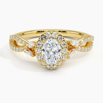 Luxe Willow Halo Diamond Ring (2/5 ct. tw.) Yellow Gold 18k Oval Engagement Ring