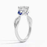 Willow Ring With Sapphire Accents Platinum Heart Engagement Ring