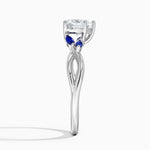 Willow Ring With Sapphire Accents Platinum Heart Engagement Ring