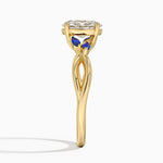 Willow Ring With Sapphire Accents Yellow Gold 18k Oval Engagement Ring