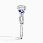Willow Ring With Sapphire Accents Platinum Round Engagement Ring