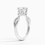 Willow Diamond Ring (1/8 ct. tw.) Platinum Cushion Engagement Ring