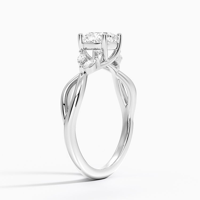 Willow Diamond Ring (1/8 ct. tw.) Platinum Cushion Engagement Ring