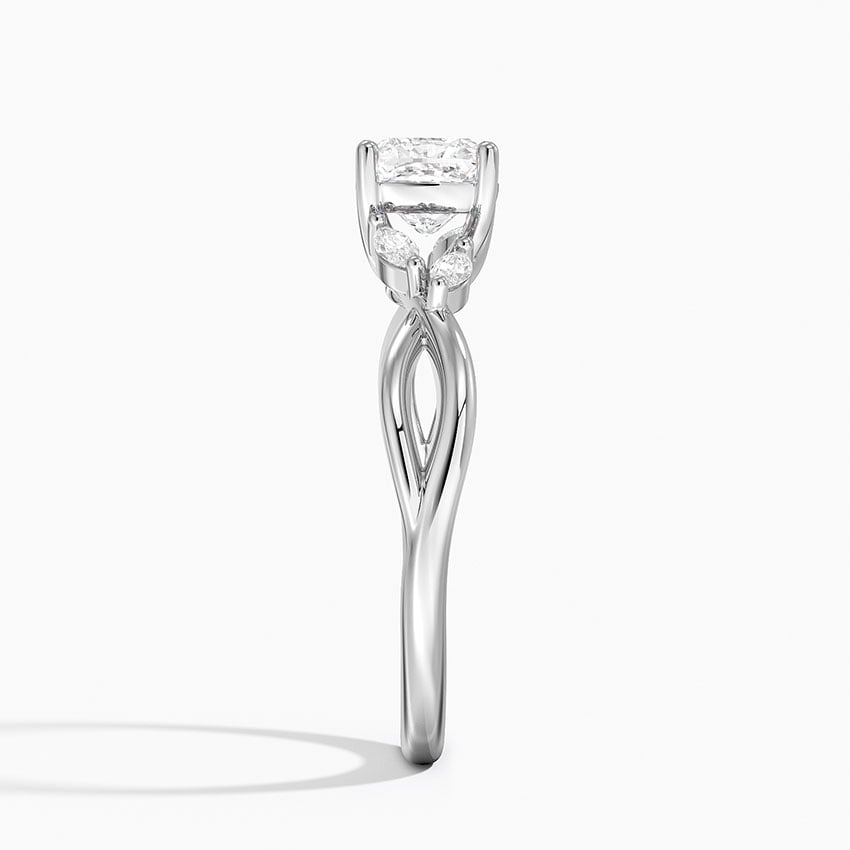 Willow Diamond Ring (1/8 ct. tw.) Platinum Cushion Engagement Ring