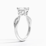 Willow Diamond Ring (1/8 ct. tw.) Platinum Emerald Engagement Ring