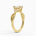 Willow Diamond Ring (1/8 ct. tw.) Yellow Gold 18k Emerald Engagement Ring