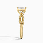 Willow Diamond Ring (1/8 ct. tw.) Yellow Gold 18k Emerald Engagement Ring