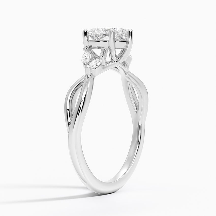Willow Diamond Ring (1/8 ct. tw.) Platinum Heart Engagement Ring