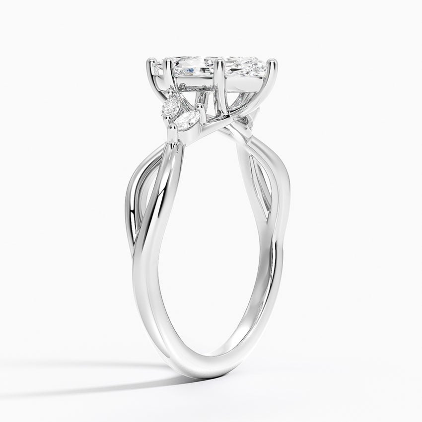 Willow Diamond Ring (1/8 ct. tw.) Platinum Marquise Engagement Ring
