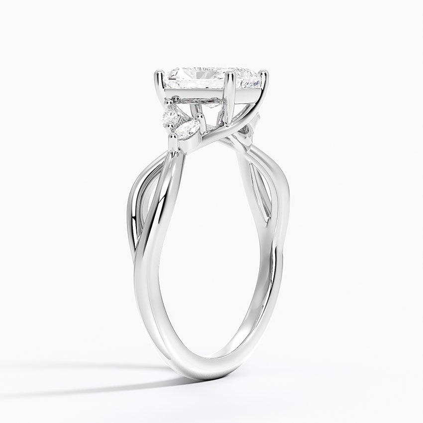 Willow Diamond Ring (1/8 ct. tw.) Platinum Radiant Engagement Ring