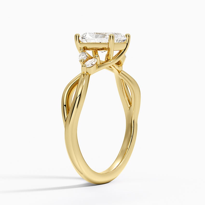 Willow Diamond Ring (1/8 ct. tw.) Yellow Gold 18k Radiant Engagement Ring