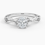 Willow Diamond Ring (1/8 ct. tw.) Platinum Oval Engagement Ring