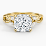 Willow Diamond Ring (1/8 ct. tw.) Yellow Gold 18k Cushion Engagement Ring