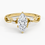 Willow Diamond Ring (1/8 ct. tw.) Yellow Gold 18k Marquise Engagement Ring