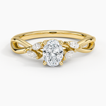 Willow Diamond Ring (1/8 ct. tw.) Yellow Gold 18k Oval Engagement Ring