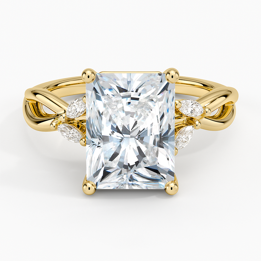 Willow Diamond Ring (1/8 ct. tw.) Yellow Gold 18k Radiant Engagement Ring