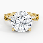 Willow Diamond Ring (1/8 ct. tw.) Yellow Gold 18k Round Engagement Ring