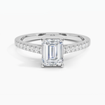 Sonora Diamond Ring White Gold 18k Emerald Engagement Ring