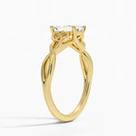 Celtic Love Knot Ring Yellow Gold 18k Emerald Engagement Ring