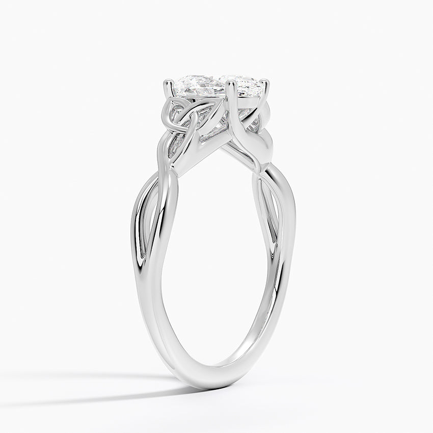 Celtic Love Knot Ring Platinum Oval Engagement Ring
