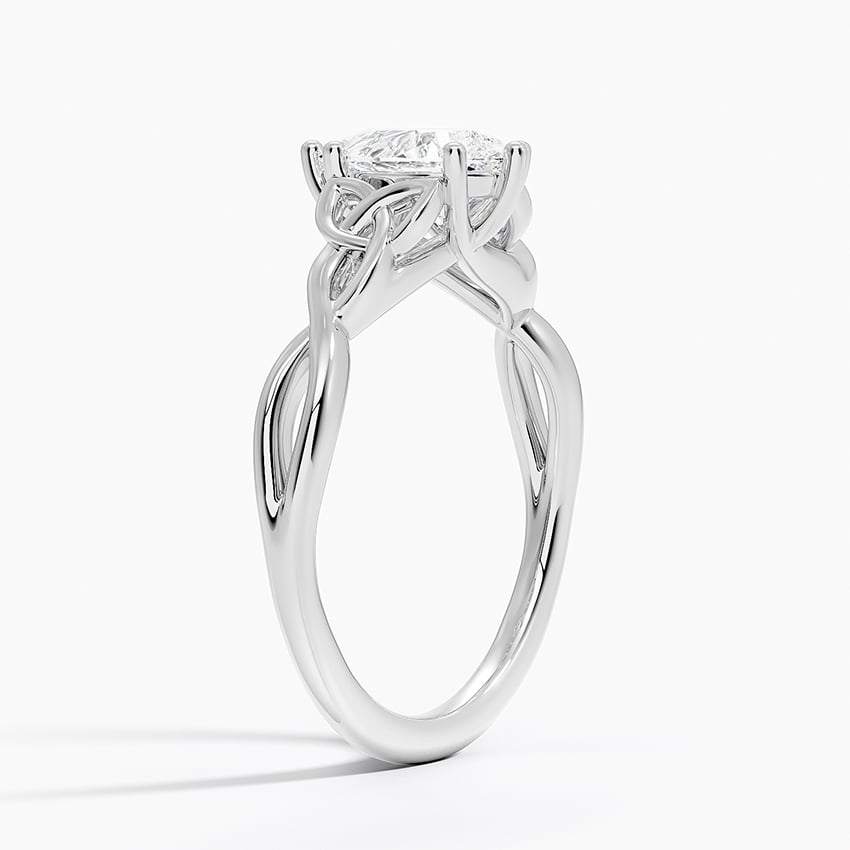 Celtic Love Knot Ring Platinum Pear Engagement Ring