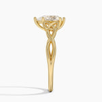 Celtic Love Knot Ring Yellow Gold 18k Pear Engagement Ring