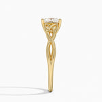 Celtic Love Knot Ring Yellow Gold 18k Princess Engagement Ring