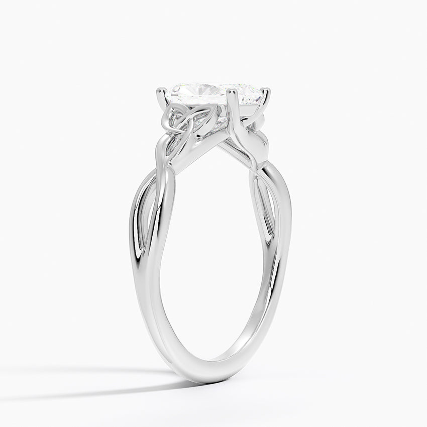 Celtic Love Knot Ring Platinum Radiant Engagement Ring