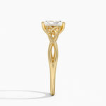 Celtic Love Knot Ring Yellow Gold 18k Radiant Engagement Ring