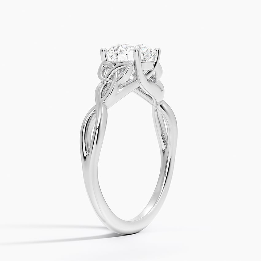 Celtic Love Knot Ring Platinum Round Engagement Ring