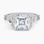 Celtic Love Knot Ring Platinum Asscher Engagement Ring